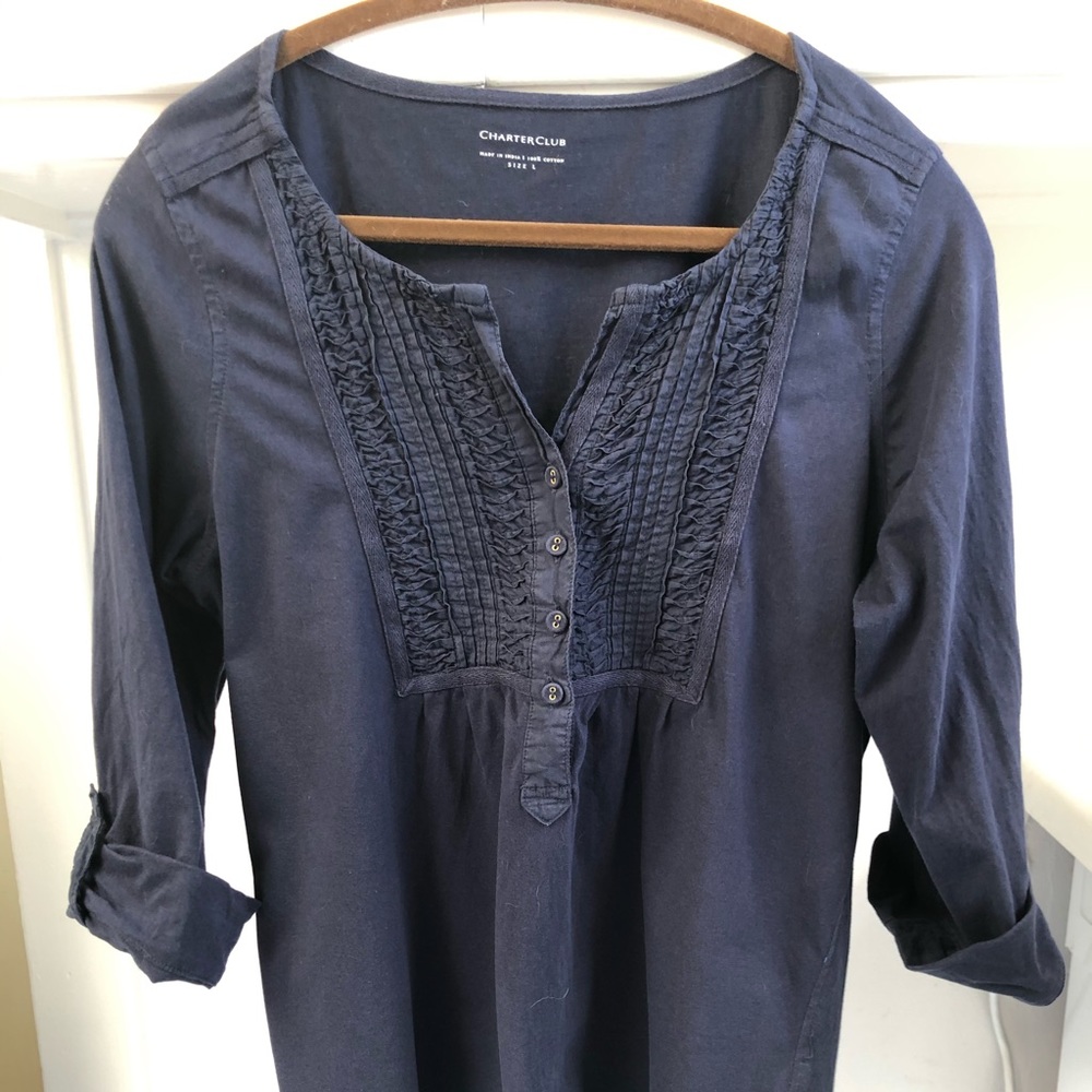 Charter Club blue blouse